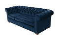 Canapea Oxford Chesterfield, 93x214x75 cm, 3 locuri, Albastru