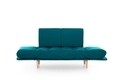 Canapea extensibila Nina Daybed, Futon, 3 locuri, 200x70 cm, metal, verde petrol