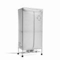 Uscator electric portabil cu 2 inaltimi si roti Dupledry, InnovaGoods, 1200 W, 70 x 45 x 150 cm, gri