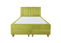 Pat matrimonial, Stockholm, Lines E, 180x200 cm, saltea tip Pocket, topper memory, Verde