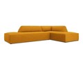 Coltar dreapta 4 locuri, Ruby, Micadoni Home, BL, fara cotiera, 273x180x69 cm, velur, galben