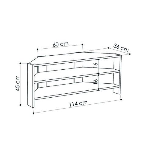 Comoda TV, Homitis, Thales Corner, 114x45x36 cm, Mocha