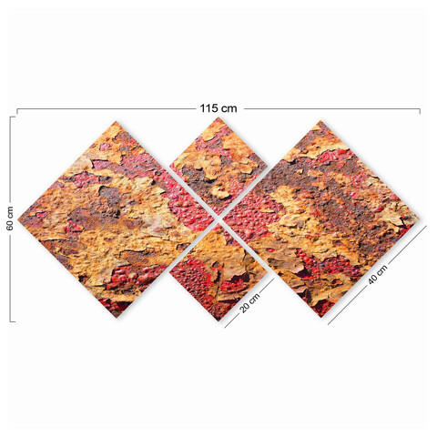 Set 4 tablouri decorative, 4MDF1081098, MDF, Imprimat UV, Multicolor