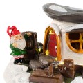 Decoratiune luminoasa Gnome house, Lumineo, 19x14x13 cm, 17 LED-uri, plastic, multicolor