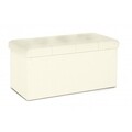 Bancheta cu spatiu pentru depozitare, Magda, Bizzotto, 76x38x38 cm, MDF/PVC, ivoriu