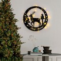 Decoratiune de luminoasa XMASBLACK-032, Tanelorn, 60x60 cm, metal, negru