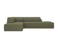 Coltar stanga 4 locuri, Ruby, Micadoni Home, BL, fara cotiera, 273x180x69 cm, velur, verde