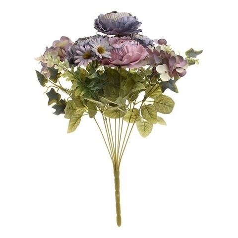 Floare artificiala Bouquet, InArt, H40 cm, albastru/roz