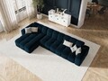 Coltar stanga 5 locuri, Kendal, Micadoni Home, BL, 357x173x79 cm, catifea, albastru navy