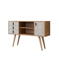 Consola, Mod Design, İndira, 120x80x40 cm, Stejar / Alb