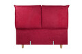 Pat matrimonial, Stockholm, Pillows E, 160x200 cm, saltea tip Pocket, topper memory, Rosu