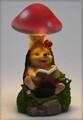 Lampa solara Hedgehogs reading, 9.5x9.5x19 cm, poliston, multicolor