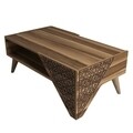 Masuta de cafea Beril Walnut, Hommy Craft, 105x58x40 cm, aluna