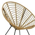 Scaun de gradina Naoki, Pakoworld, 78x74x84 cm, metal/ratan sintetic, negru/natural