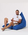 Fotoliu puf, Bean Bag Ferndale, Pyramid Bed, 145 cm, poliester impermeabil, albastru