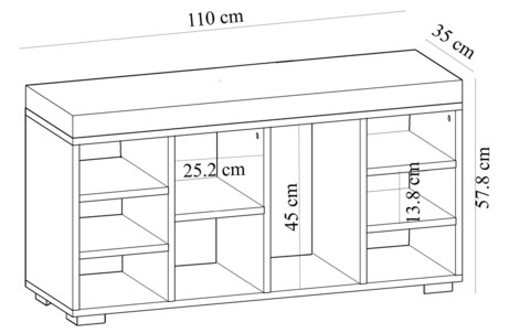 Pantofar, Olivia, Babil, 110x57.8x35 cm, PAL , Alb