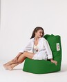 Fotoliu puf, Bean Bag Ferndale, Diamond, 60 x 90 cm, poliester impermeabil, verde