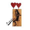 Decoratiune de perete, Banksy, Lemn/metal, Dimensiune: 50 x 80 cm, Nuc / Negru