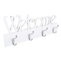 Cuier Welcome, Creaciones Meng, 4 agatatori, 50x19 cm, lemn de paulownia