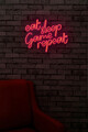 Decoratiune luminoasa LED, eat sleep game repeat, Benzi flexibile de neon, DC 12 V, Roz