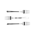 Set 3 furculite pentru desert Stilo, Homla, 15 cm, inox tip 430, argintiu