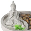 Decoratiune Buddha Zen Garden Oval, 19x19x12 cm, ciment