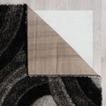 Covor Velvet Carved Grey/Black, Flair Rugs, 160x230 cm, poliester reciclat, gri/negru