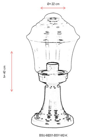 Lampa de exterior, Avonni, 685AVN1327, Plastic ABS, Negru