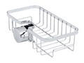 Suport pentru accesorii dus, Wenko, Shower Rod Caddy Floresta, 24 x 14 x 6.2 cm, metal/plastic, gri