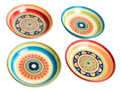 Set farfurii adanci 4 piese, Ironstone, Brandani, Ø25x5 cm, ceramica