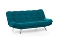 Canapea extensibila Misa Sofabed, Futon, 3 locuri, 198x128 cm, metal, verde petrol