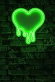 Decoratiune luminoasa LED, Melting Heart,  Benzi flexibile de neon, DC 12 V, Verde