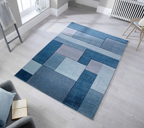 Covor Cosmos Denim Blue, Flair Rugs, 120x170 cm, polipropilena, albastru