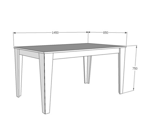 Masa, Zena Home, Bud, 145x75x85 cm, PAL, Alb