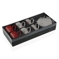 Set 6 cesti cu farfurie pentru cafea Jada, Versa, ceramica