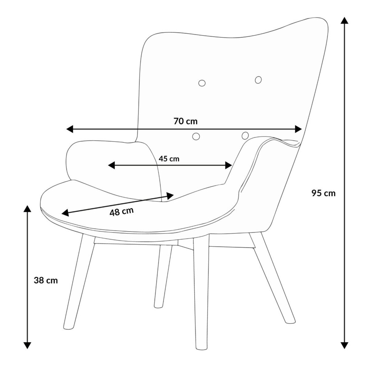 Fotoliu Moss Tedy Boucle, Homla, 70x48x95 cm, lemn/poliester, gri