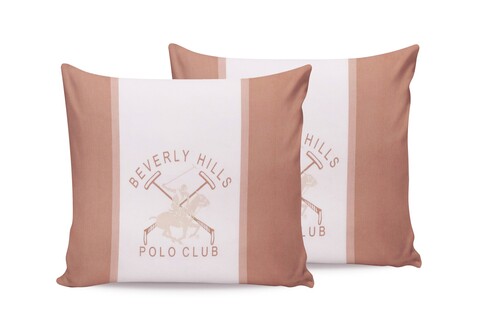 Set 2 fete de perna, 60x60 cm, 100% bumbac ranforce, Beverly Hills Polo Club, BHPC 024, crem