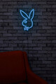 Decoratiune luminoasa LED, Playboy, Benzi flexibile de neon, DC 12 V, Albastru