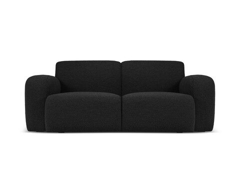 Canapea 2 locuri, Molino-101, Micadoni Home, 170x95x72 cm, tesatura boucle, negru