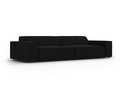 Canapea 3 locuri, Jodie, Micadoni Home, BL, 204x102x70 cm, catifea, negru