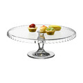 Platou tort cu marginea in jos Patisserie, Pasabahce, 32x12.5 cm, sticla, transparent