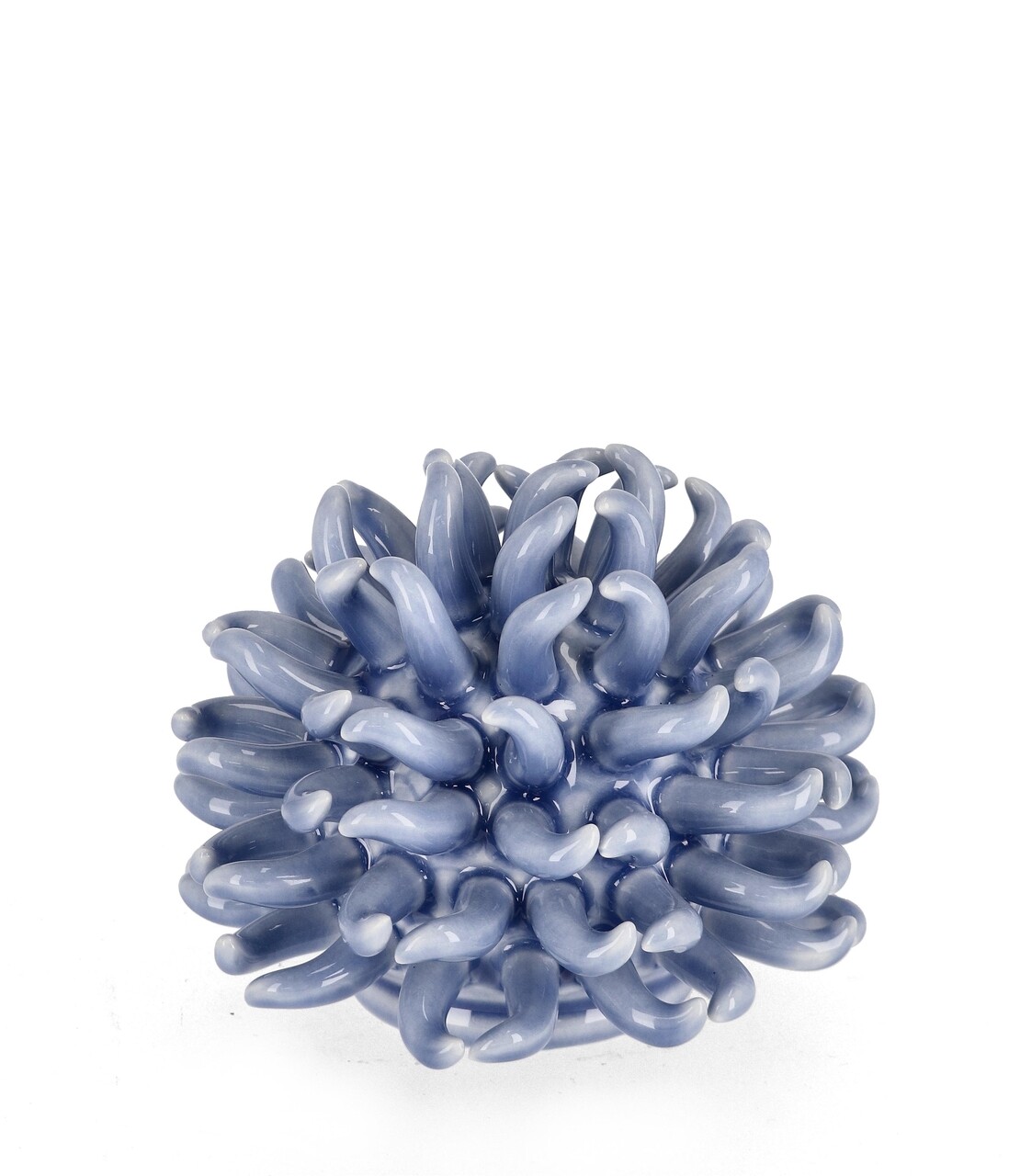 Decoratiune Deep Sea Urchin, Bizzotto, Ø 15 x 13 cm, portelan, albastru deschis
