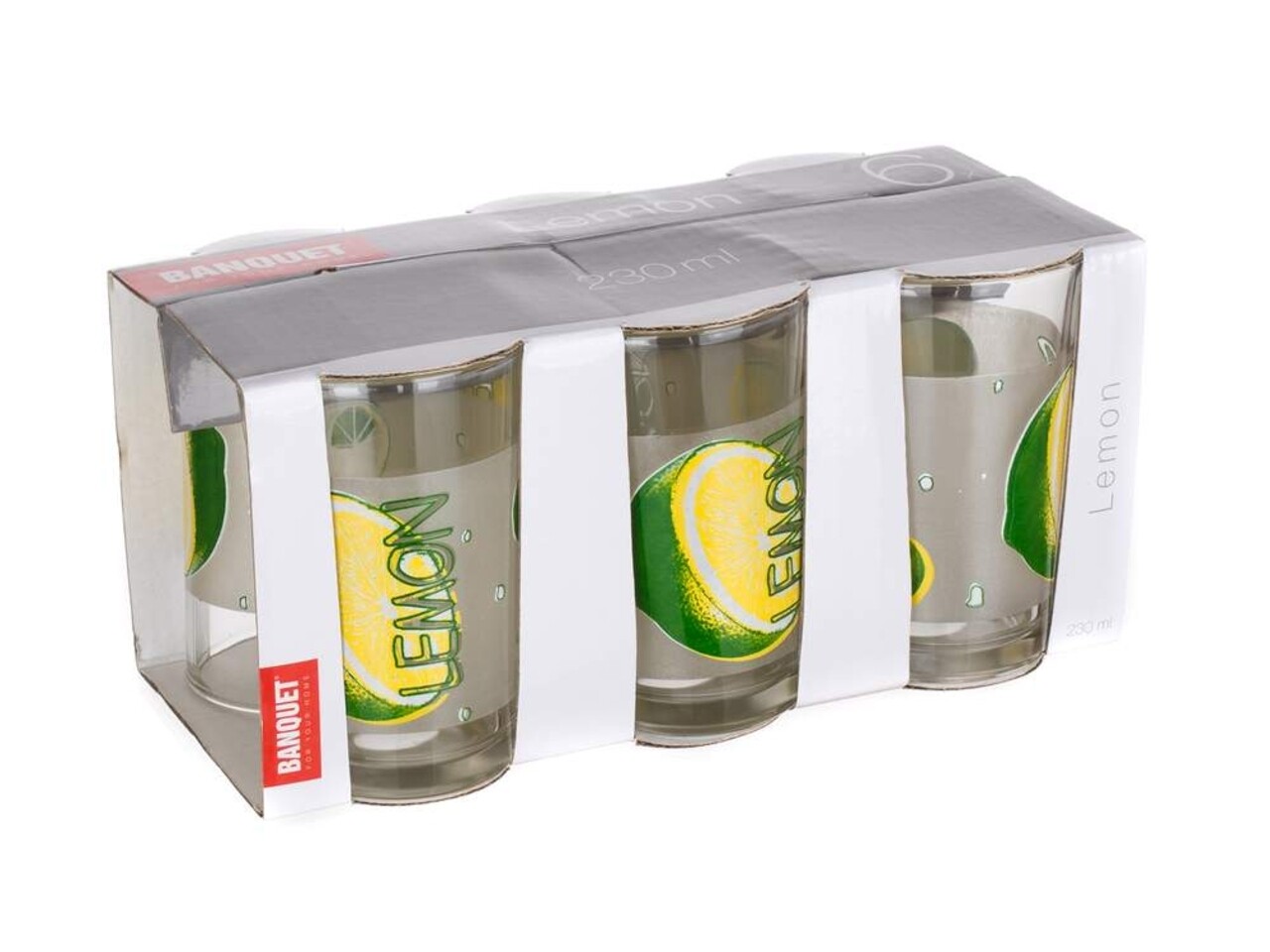 Set 6 Pahare Lemon, Banquet, 230 Ml, Sticla