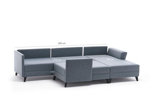 Coltar extensibil Efsun, Balcab Home, 300x78x80 cm, lemn, maro