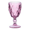 Set 4 pahare pentru vin Lunna, Homla, 310 ml, sticla, roz