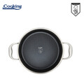 Oala cu capac 5 L, Titanium, Cooking by Heinner, 24x12 cm, inox/sticla, argintiu