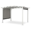 Pavilion pentru gradina / Gazebo, Shadow, L.360 l.269 H.225 cm, otel, alb/gri