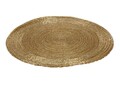 Suport farfurie din margele Golden, Excellent Houseware, 35 cm, bumbac/margele din sticla, auriu