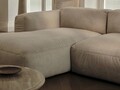 Canapea modulara 4 locuri, Martina-120, Micadoni Home, 320x106x75 cm, catifea, gri