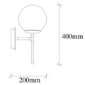 Aplica de perete Mudoni MR - 953, Opviq, 20 x 15 x 40 cm, 1 x E27, 40W, auriu